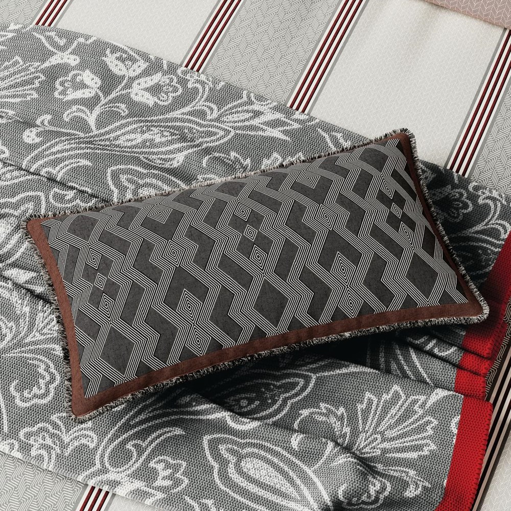 Siya Cushion by Bedeck of Belfast in Charcoal Grey